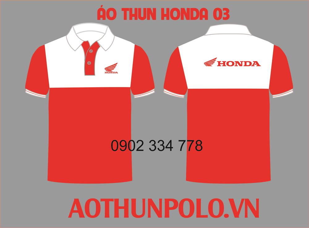 xưởng áo thun honda trắng đỏ